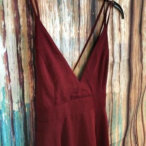 Burgundy Strappy Boutique Dress!